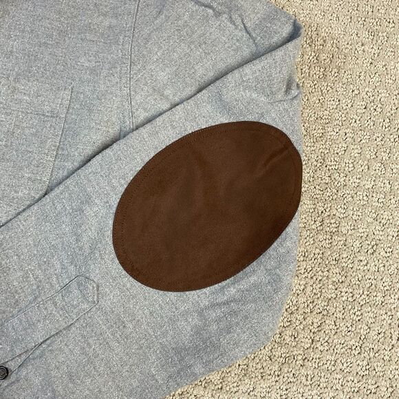 J. Crew Mens Button Down Shirt Long Sleeve Elbow Patch Casual Gray - Picture 4 of 6